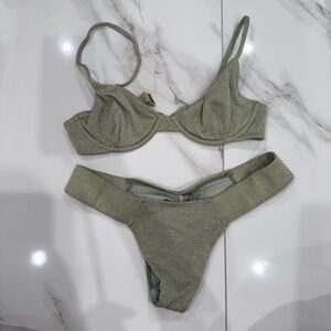 Montce Shimmering Olive Bikini Set
